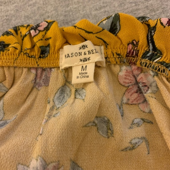 Mason & Belle Alisha Off the Shoulder Floral Too sz M - Picture 3 of 4